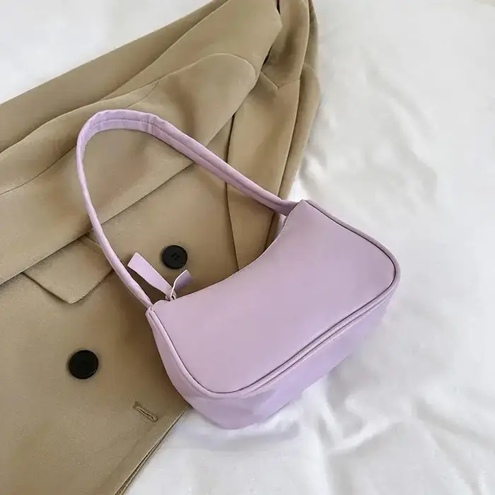 Joli nouveau 1 pièces sac à bandoulière tendance sous les bras sac à main polyvalent Niche couleur unie sac de