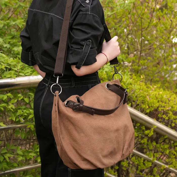 Sac messager en toile grande capacité pour femme