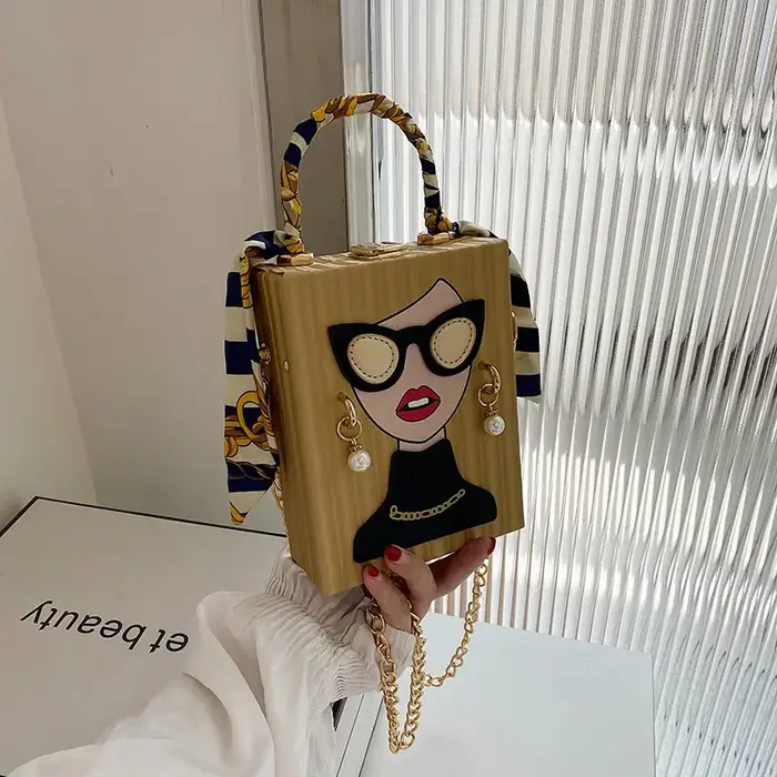 Sacs de soirée pour femmes, sac à bandoulière en cuir à la mode, dur de haute qualité, Hip Hop Party