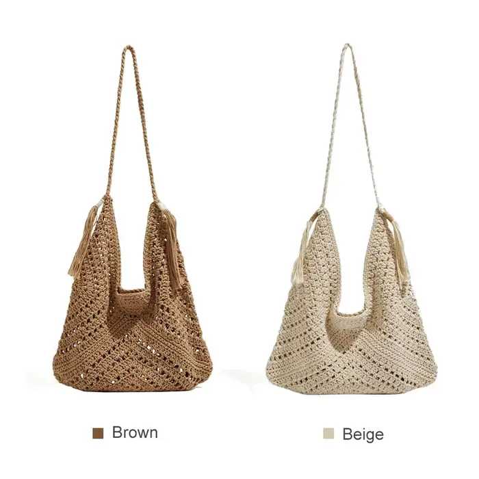 Sac fourre-tout tissé FOXER pour femme, nouvelle collection été 2026, sac de voyage à bandoulière po