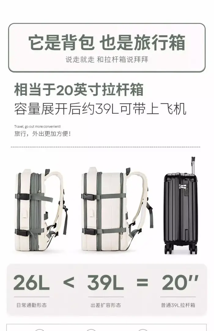 Sacs à dos de charge multifonctionnels de grande capacité, sacs d'affaires, sac à dos de voyage exte
