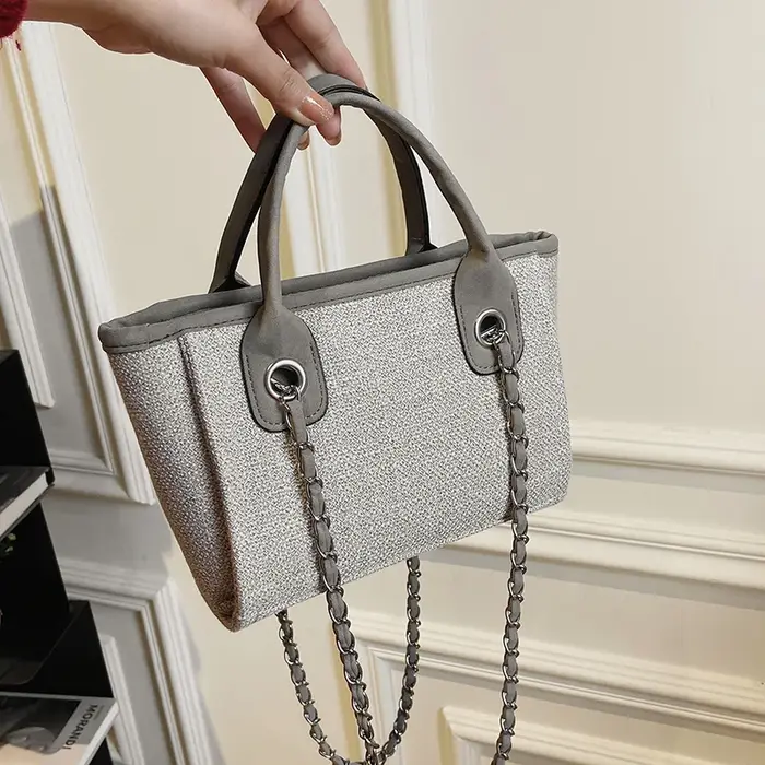 Sac à main en toile de grande capacité pour femme