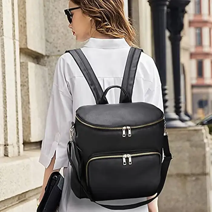 Sac à dos à langer en cuir pour femme