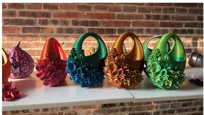 Sac à main imprimé en 3D pour femmes, sac de fête demi-lune créatif en haute mer, sac de Vase pour f