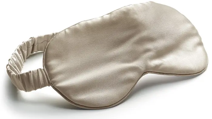Masque de nuit Ashley en soie Perle 9 x 23