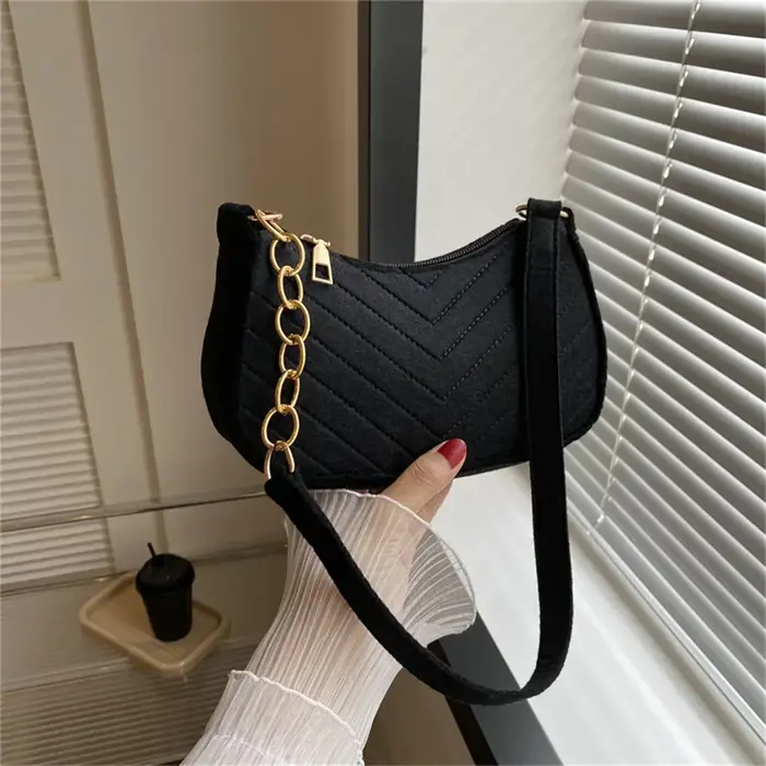 Mini sac à bandoulière en feutre pour femmes