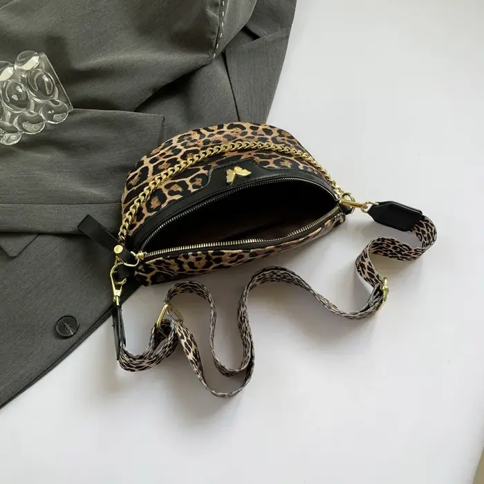 Sac banane imprimé léopard pour femme