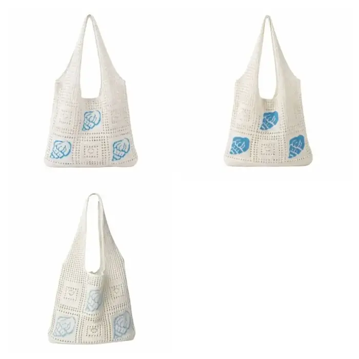 Sac fourre-tout tendance en crochet coquillage