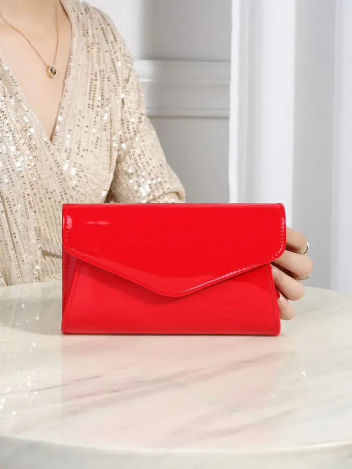 Pochette carrée en cuir PU pour femme