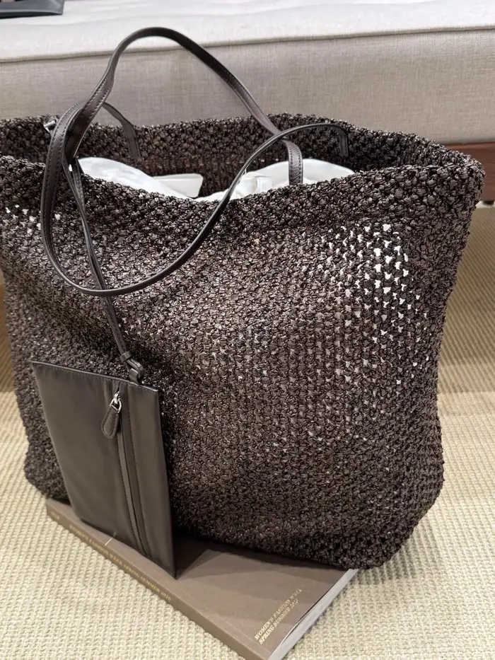 Sacs fourre-tout de plage en raphia style bohème pour femmes