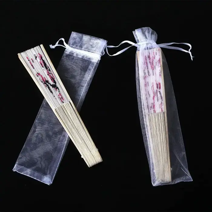 Sacs de poche pliants en organza pour fête de mariage en plein air
