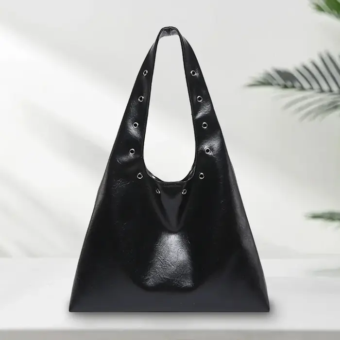 Sac à bandoulière pour femme avec fermeture magnétique, sac sous le bras en cuir PU, grande capacité
