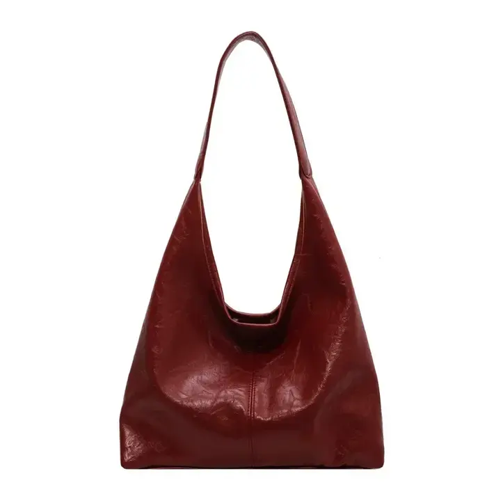 Sac à bandoulière en cuir PU souple pour femmes
