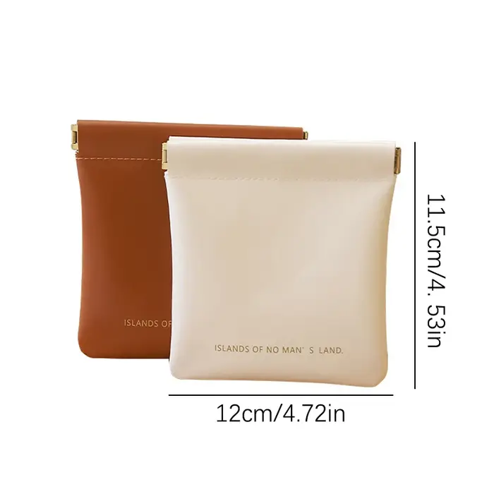 Porte-monnaie portable en cuir PU unisexe