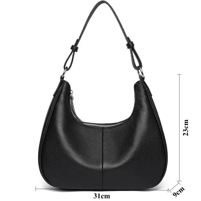Sacs à bandoulière en cuir de vachette véritable de haute qualité pour femmes