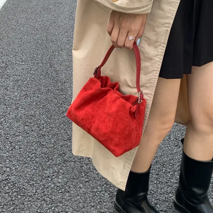 Petit sac seau de luxe en cuir PU pour femme