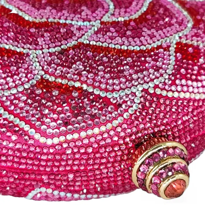 Boutique De FGG Pochette ronde à fleurs pour femme