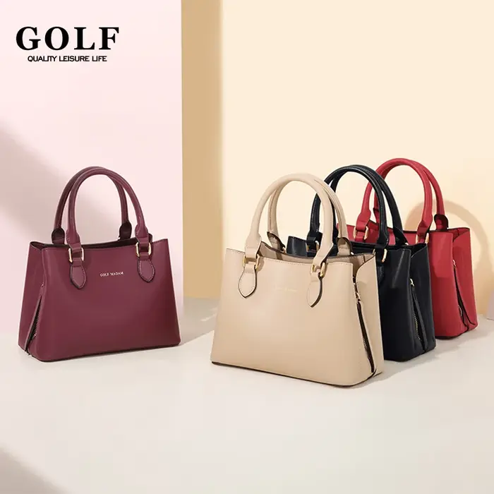 Sacs à main carrés en cuir rouge pour femmes