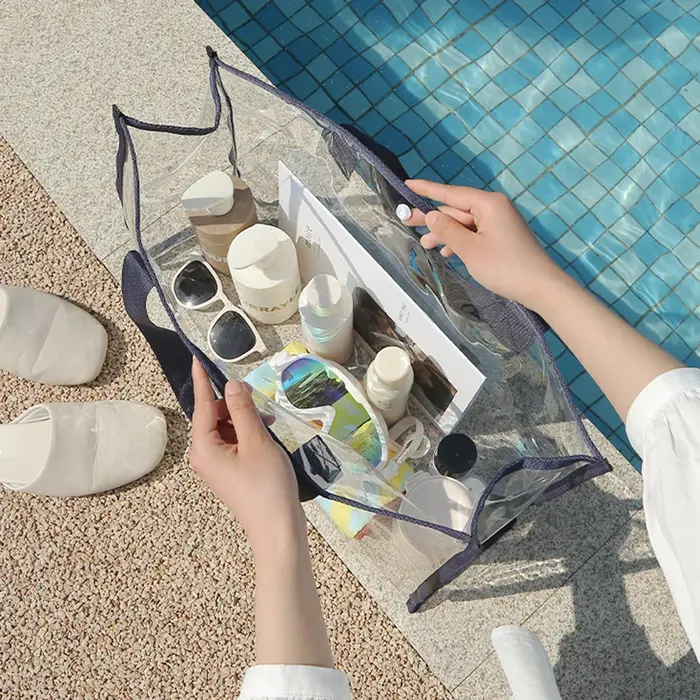Pochette cosmétique fourre-tout de plage-sac de plage léger