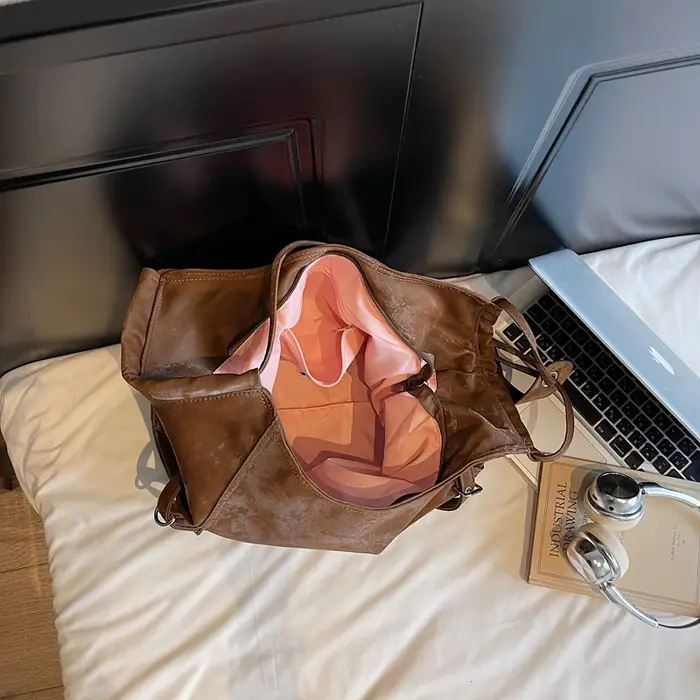 Sac de Shopping Vintage en cuir Pu