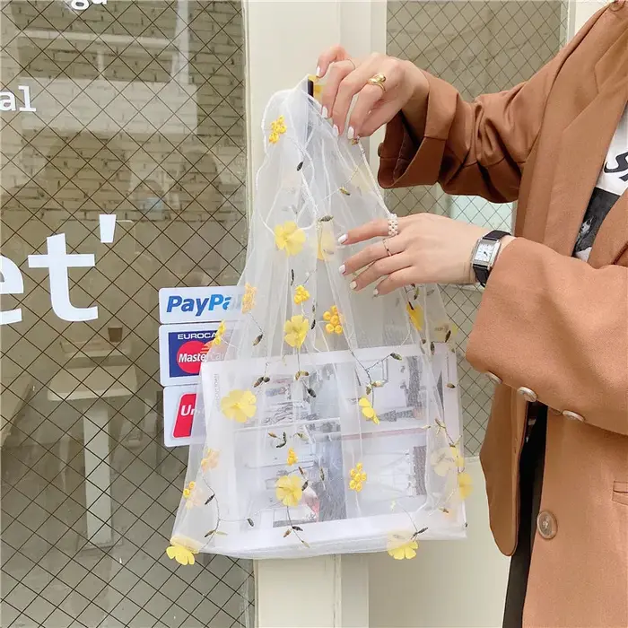 Sac à provisions pliable et réutilisable pour femme