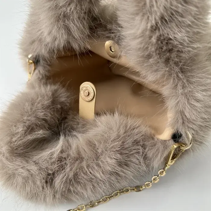 Sac à Main de Luxe en Fausse Fourrure pour Femme
