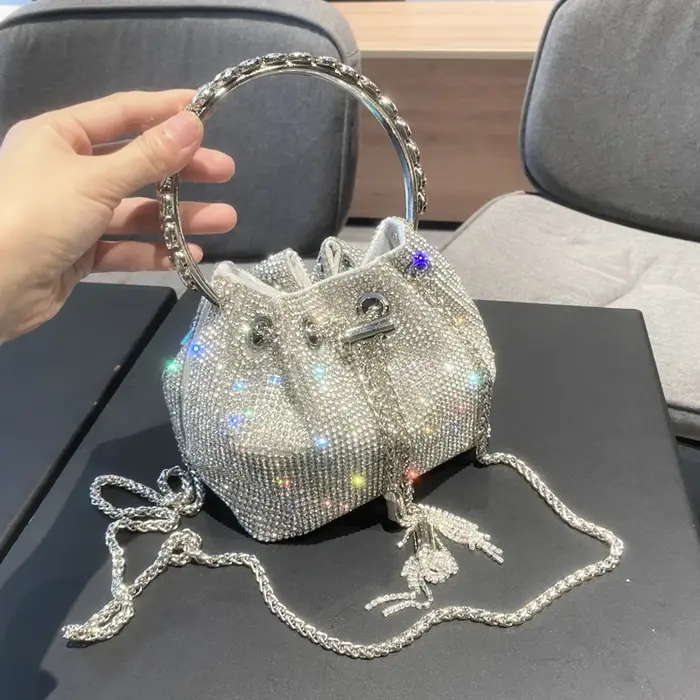 Sacs à main et pochettes de luxe pour femmes, pochette seau de styliste, sac à bandoulière en crista