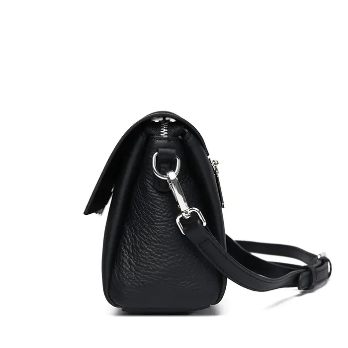 Sac à bandoulière pour femme en cuir véritable marron