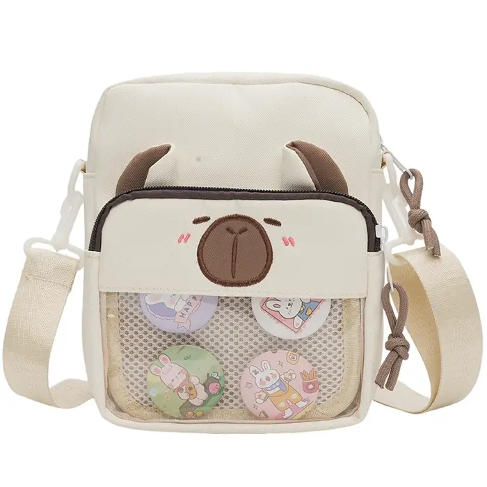 Sacs à bandoulière avec badge Capybara pour femme