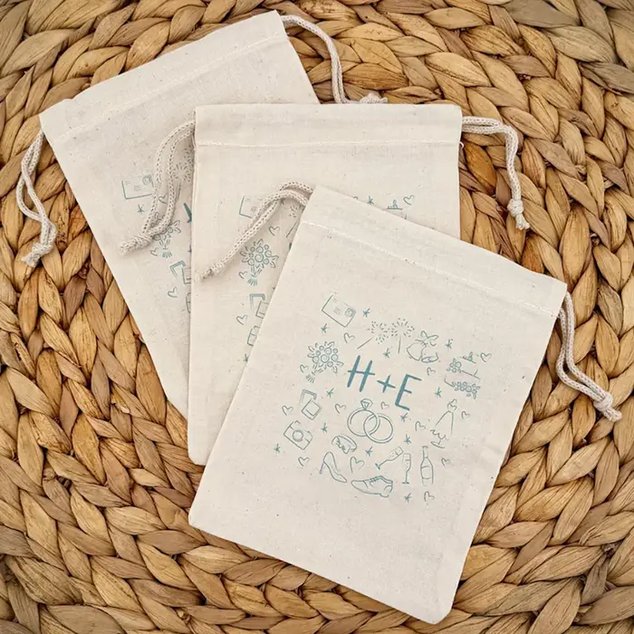 Sacs cadeaux de mariage personnalisés pour invités
