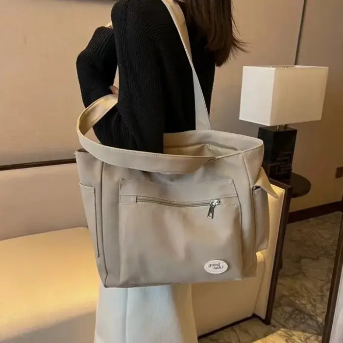 Sac à bandoulière mode femme classe grande capacité sac fourre-tout étudiant nouveau sac à main de banlieue en toile sacs de transport cabas sac écologique