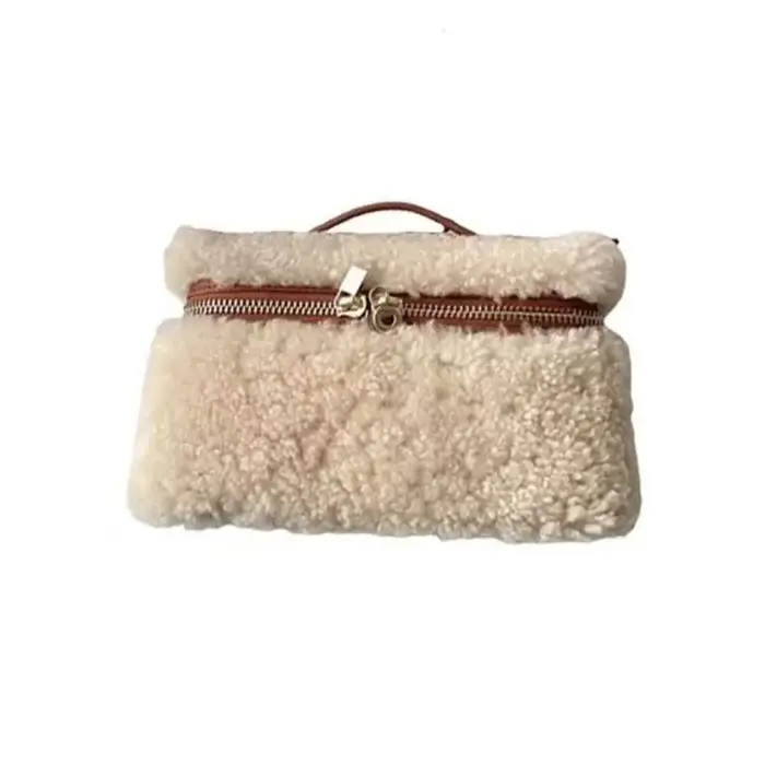 Sac à main en velours de fourrure d'agneau pour femmes