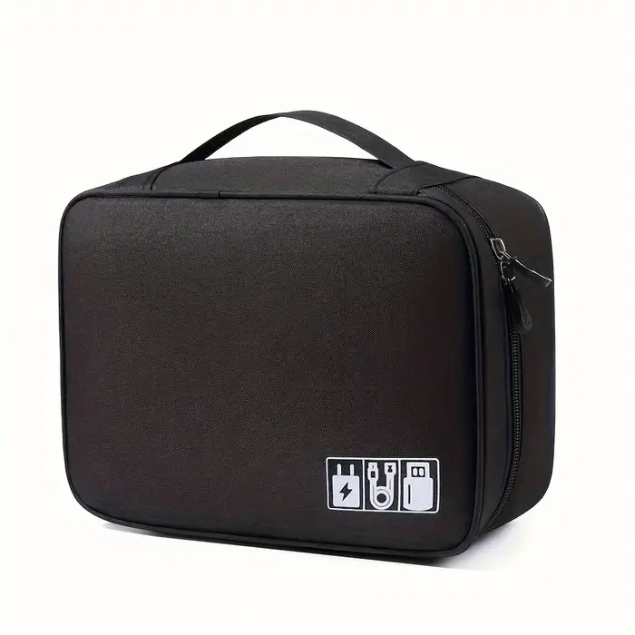 Sac de rangement roulant à fermeture éclair – Durable, grande capacité avec poignée télescopique et 