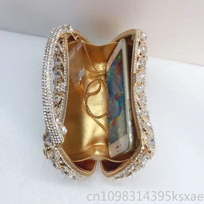 Pochette de soirée pour femme avec cristaux