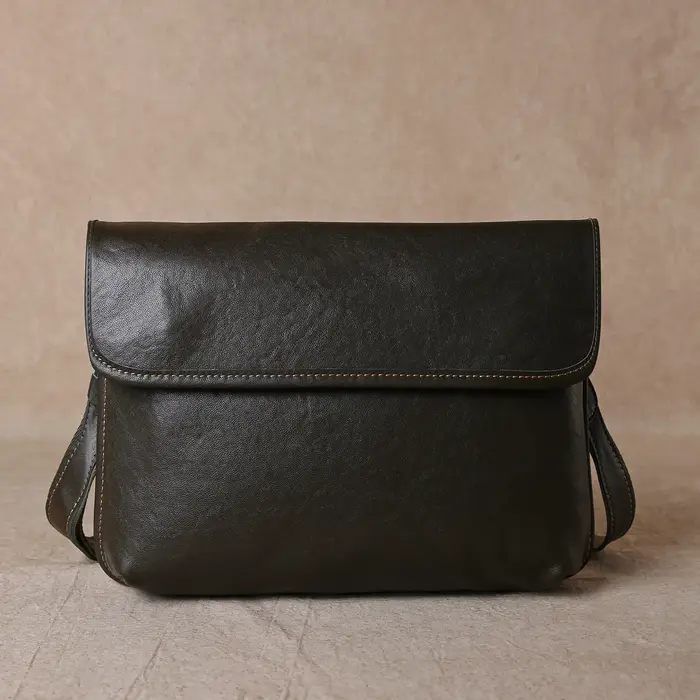Sac à bandoulière simple en cuir de vache haut de gamme