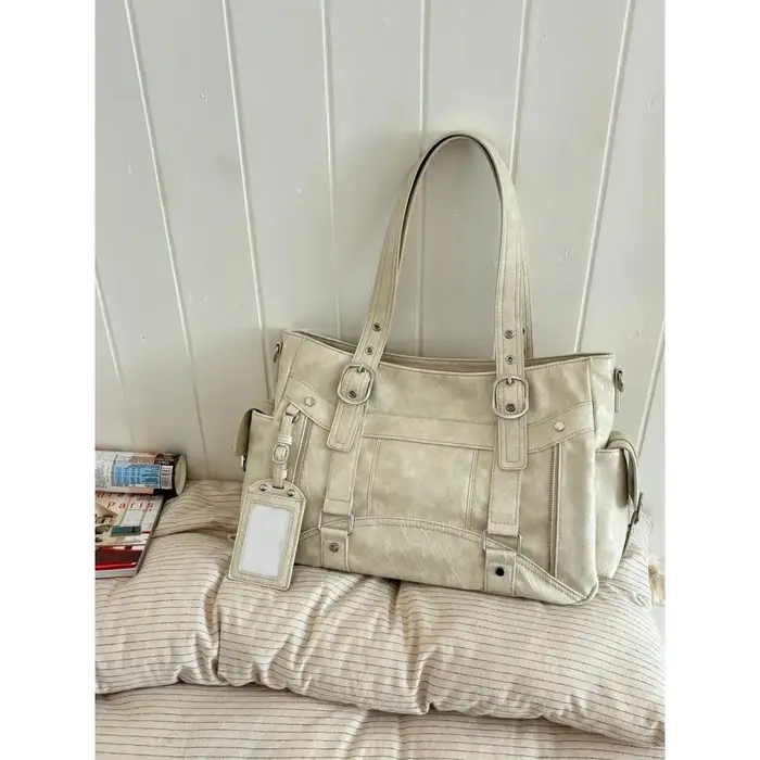 JIAERDI doux Cool fille chaude sous les bras sac dames en cuir carré grande capacité sac fourre-tout