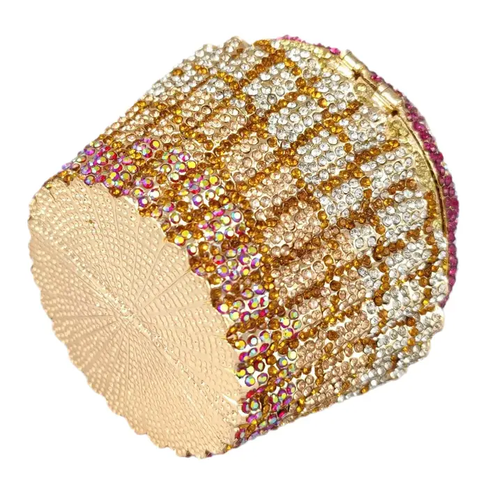 Boutique De FGG femmes Mini Cupcake strass pochette sac à main cristal pochette sac De soirée sac à