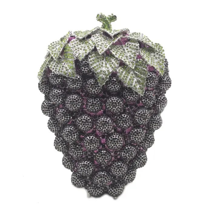 Mode raisin cristal sacs sac à main violet concepteur femmes fête embrayages Mini pochettes livraison directe mariage