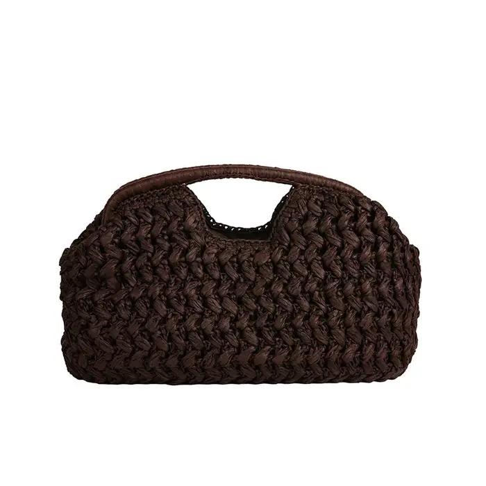 Sac de plage de luxe en paille et rotin pour l'été