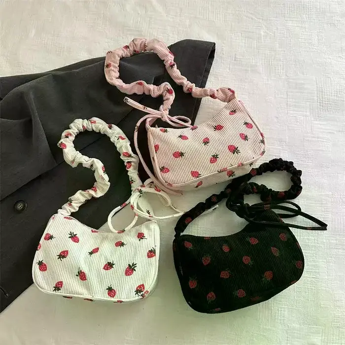 Sac à main en velours côtelé pour femmes