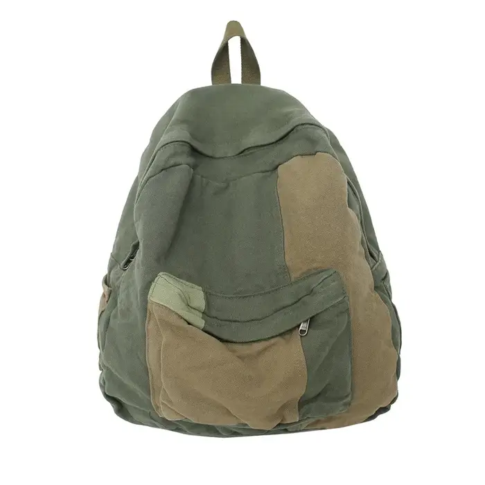 Sac à dos en toile à panneaux pour femmes