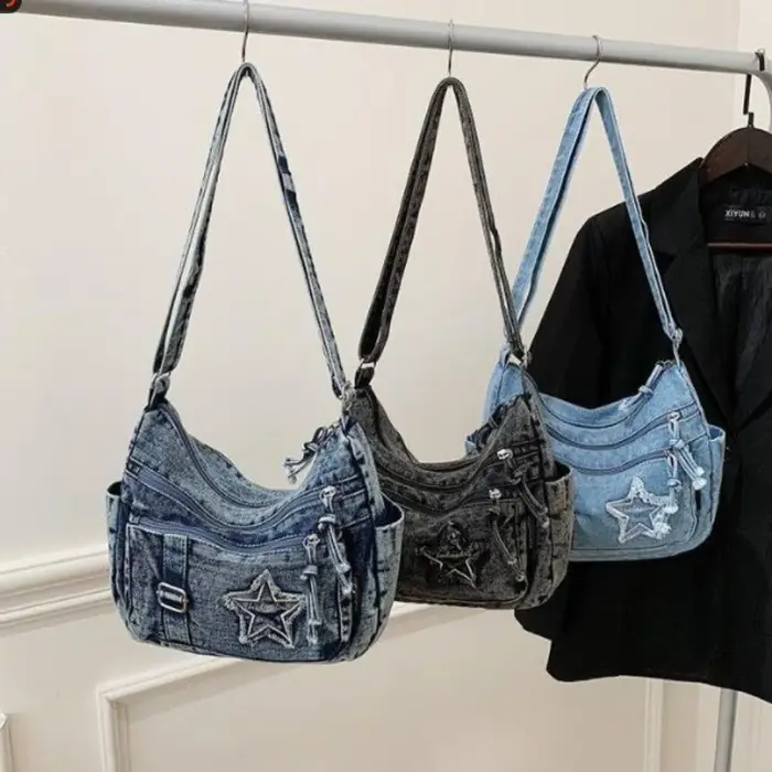 Sac à bandoulière en jean polyvalent et durable