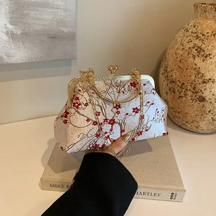 Sac à main en soie de Style chinois rétro