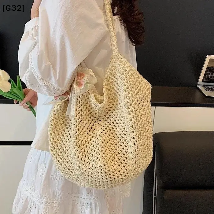 Sac tissé de grande capacité pour femmes