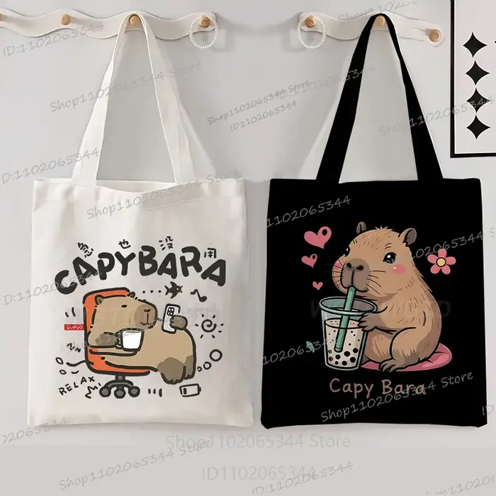 Capybara drôle Anime femmes hommes sac à main Style de bande dessinée Animal