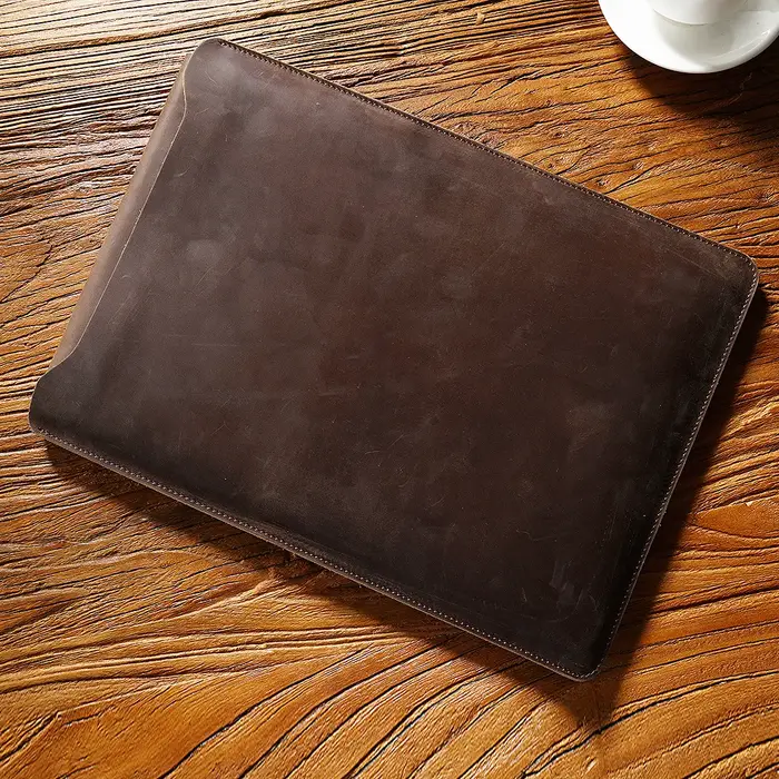 Sac d'ordinateur en cuir adapté aux ordinateurs portables Apple Huawei de 12 pouces