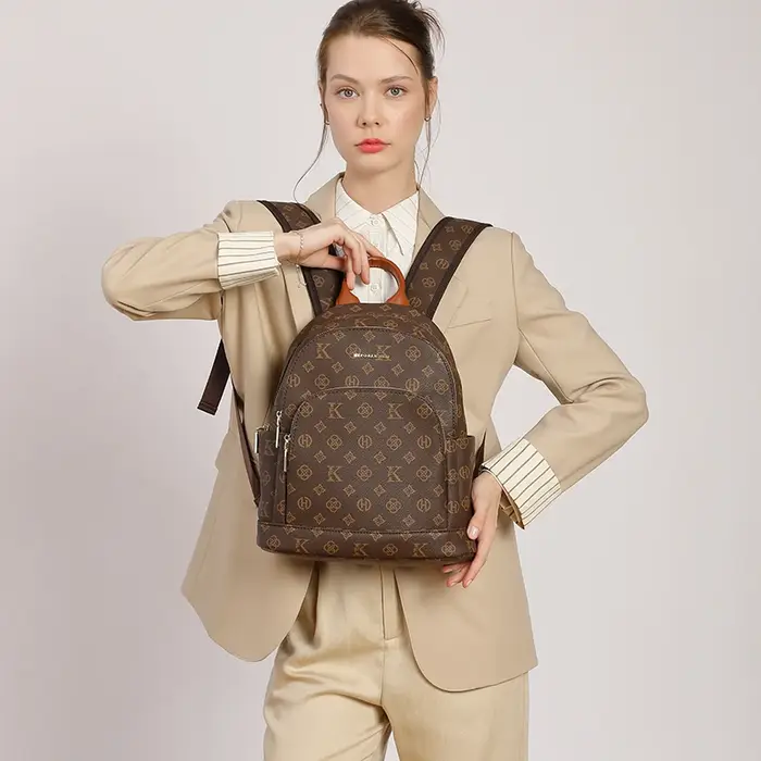Mkf véritable sac à dos rétro décontracté Vintage pour femmes