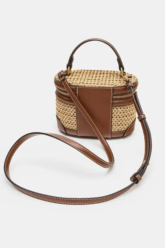 Sac femme en paille tressée printemps-été 2026