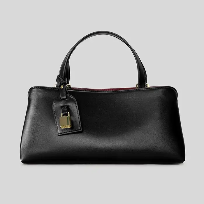 Sac à main élégant et stylé pour femme, à longue poignée, sac à bandoulière réglable en cuir PU noir