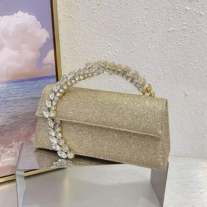 Sac à main en métal satiné pour femme